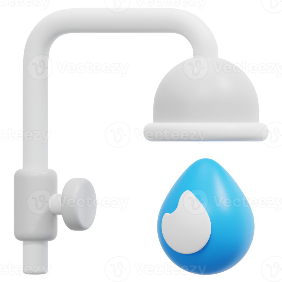 heißes wasser 3d-render-symbol-illustration png