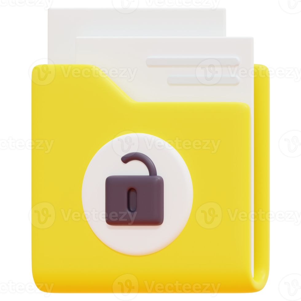 folder 3d render icon illustration png