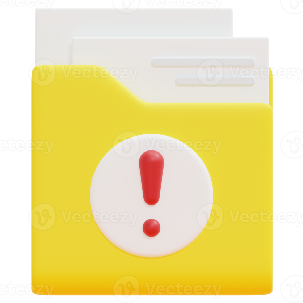 folder 3d render icon illustration png