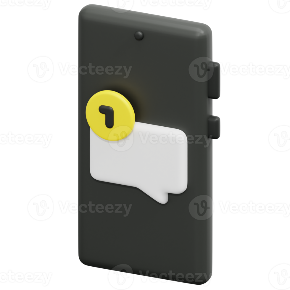 message 3d render icon illustration png