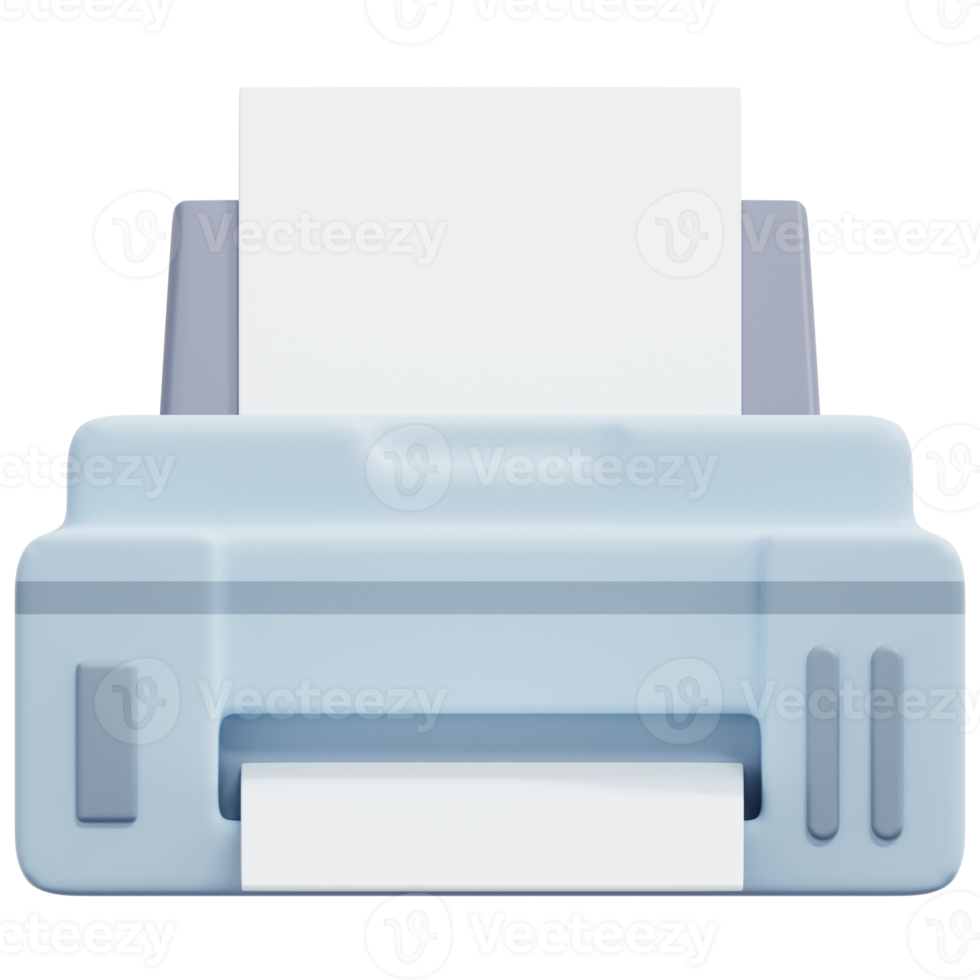 printer 3d render icon illustration png