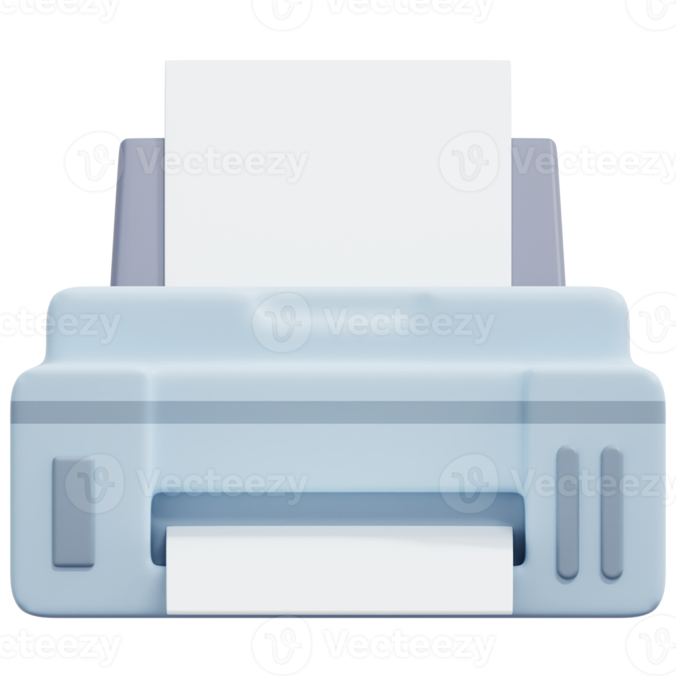illustration de l'icône de rendu 3d de l'imprimante png
