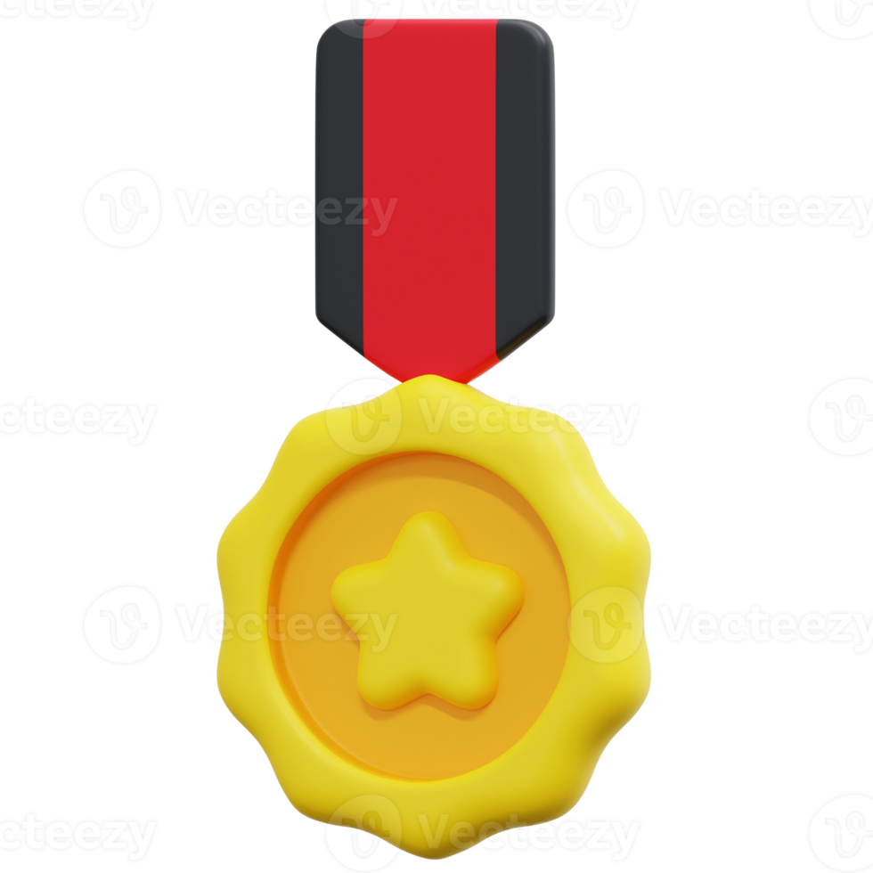 medal 3d render icon illustration png