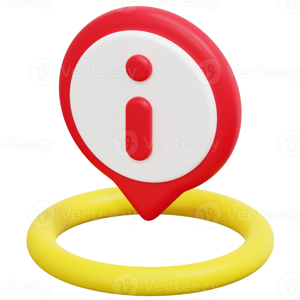 information 3d render icon illustration png