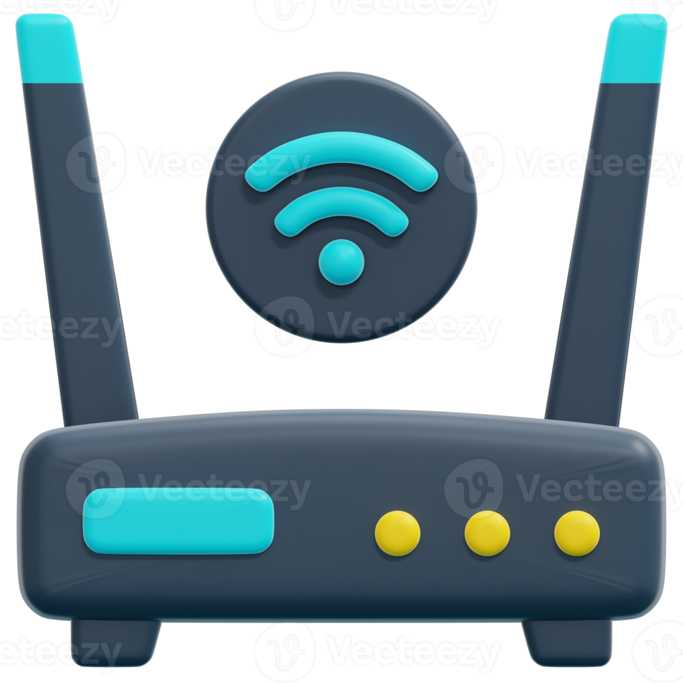 router 3d render icon illustration 11652181 PNG