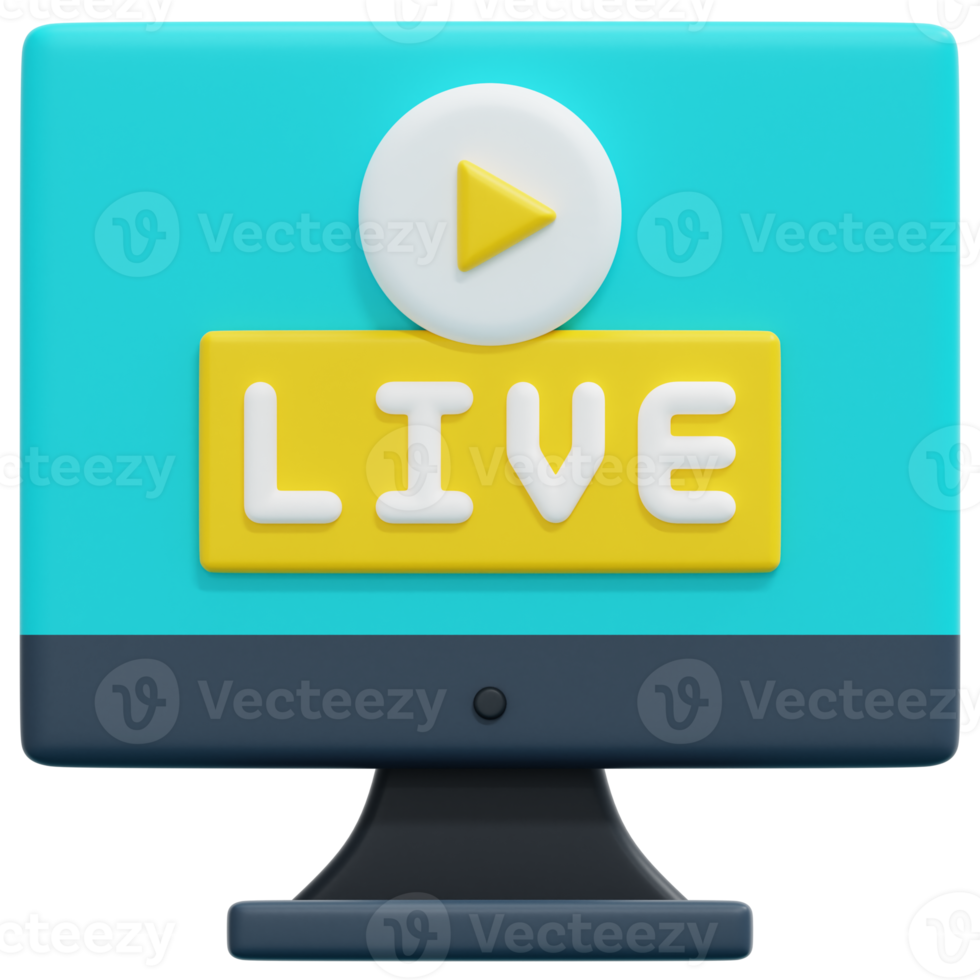 streaming 3d-render-symbol-illustration png