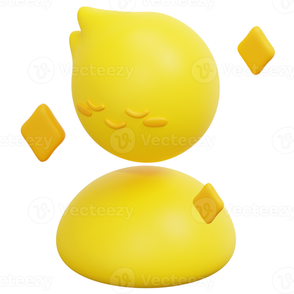 relieved 3d render icon illustration png