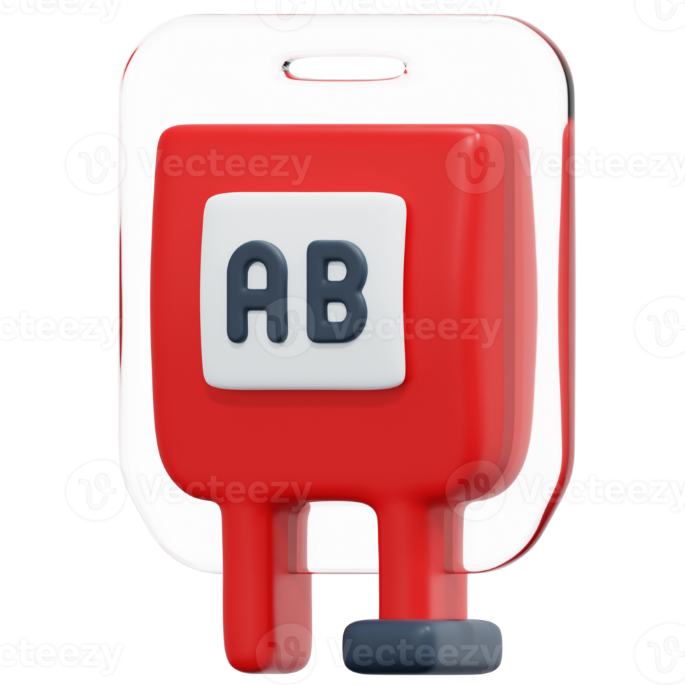 blood type ab 3d render icon illustration png