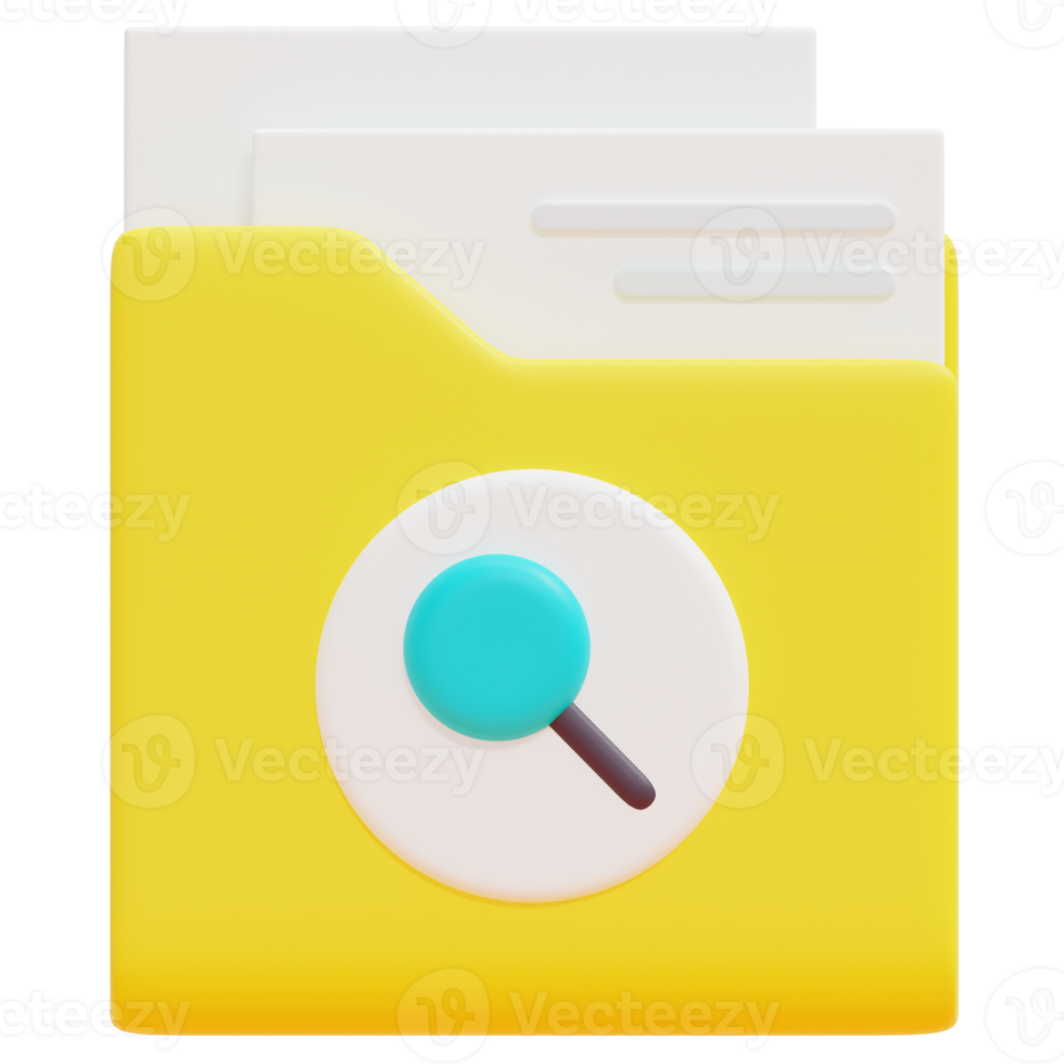 folder 3d render icon illustration png