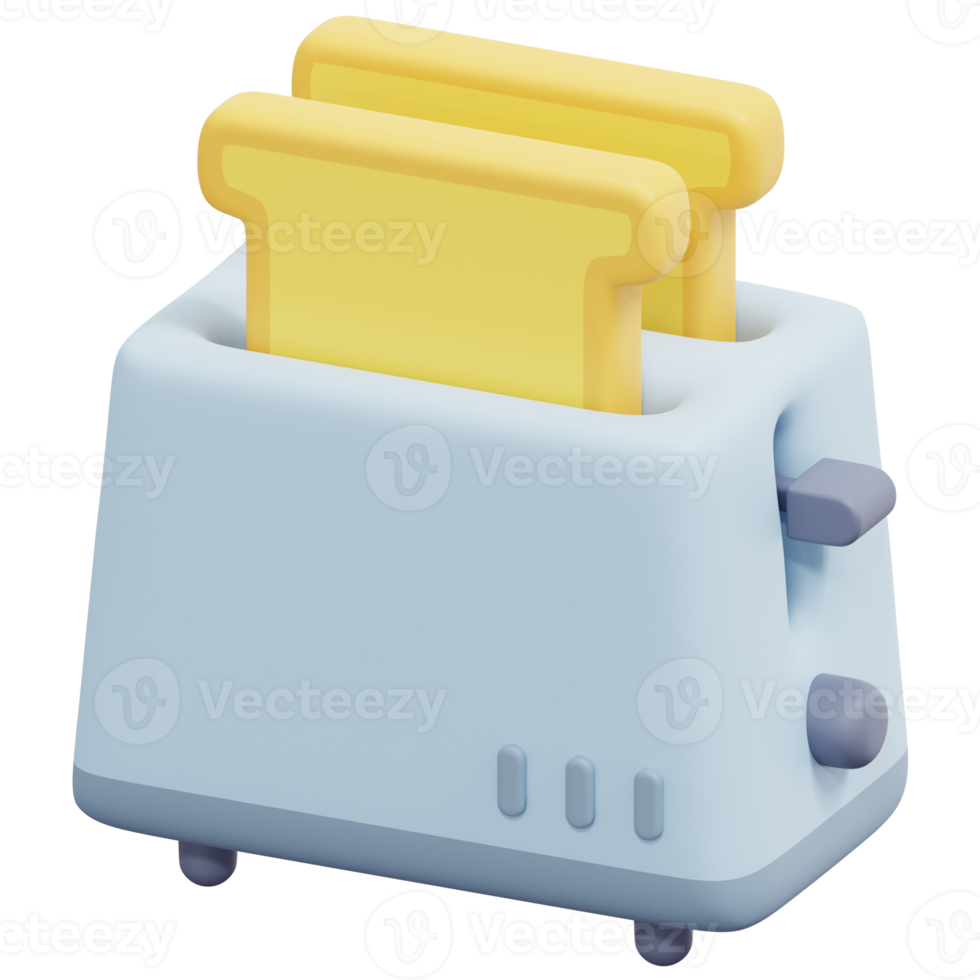 toaster 3d render icon illustration png
