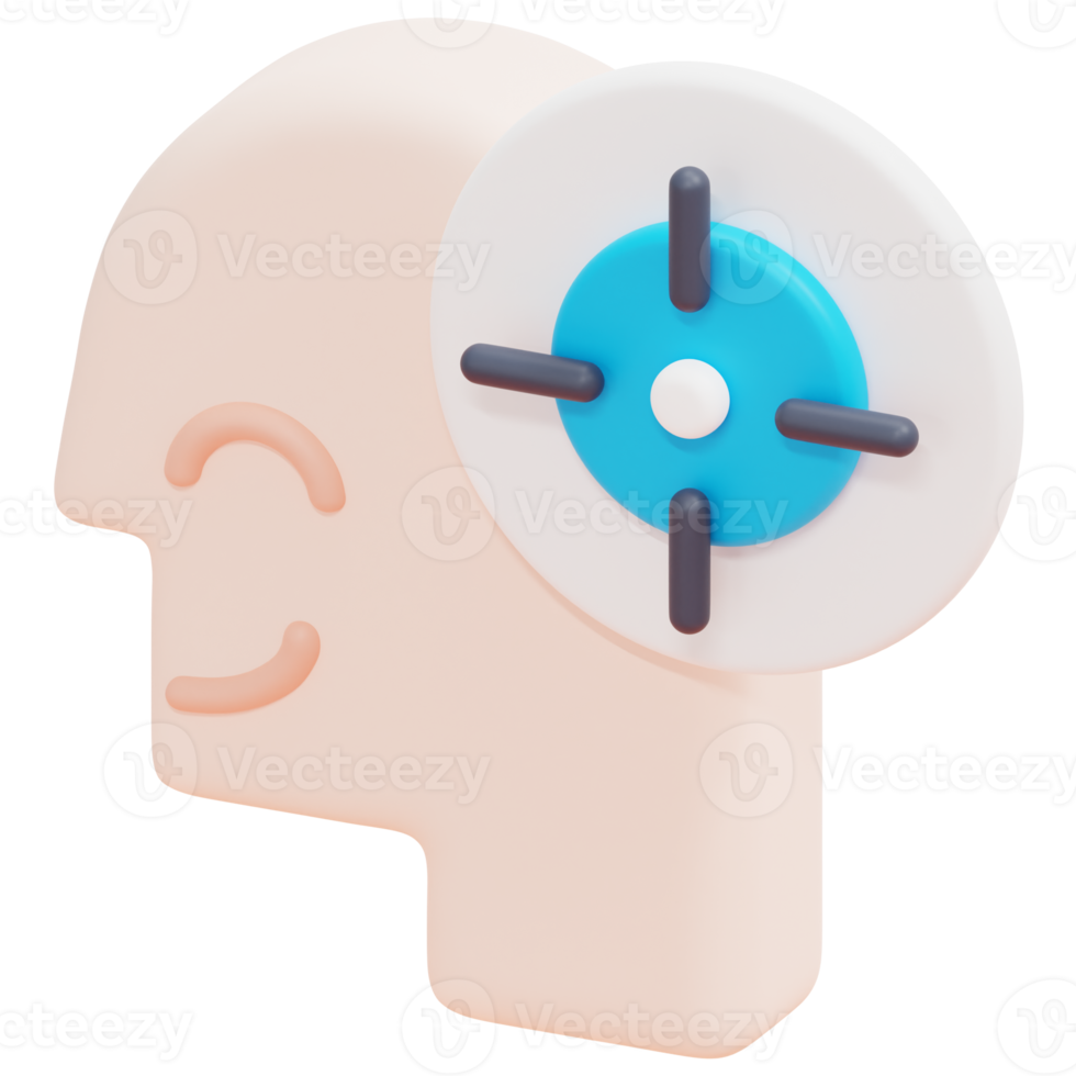 illustration de l'icône de rendu 3d cible png