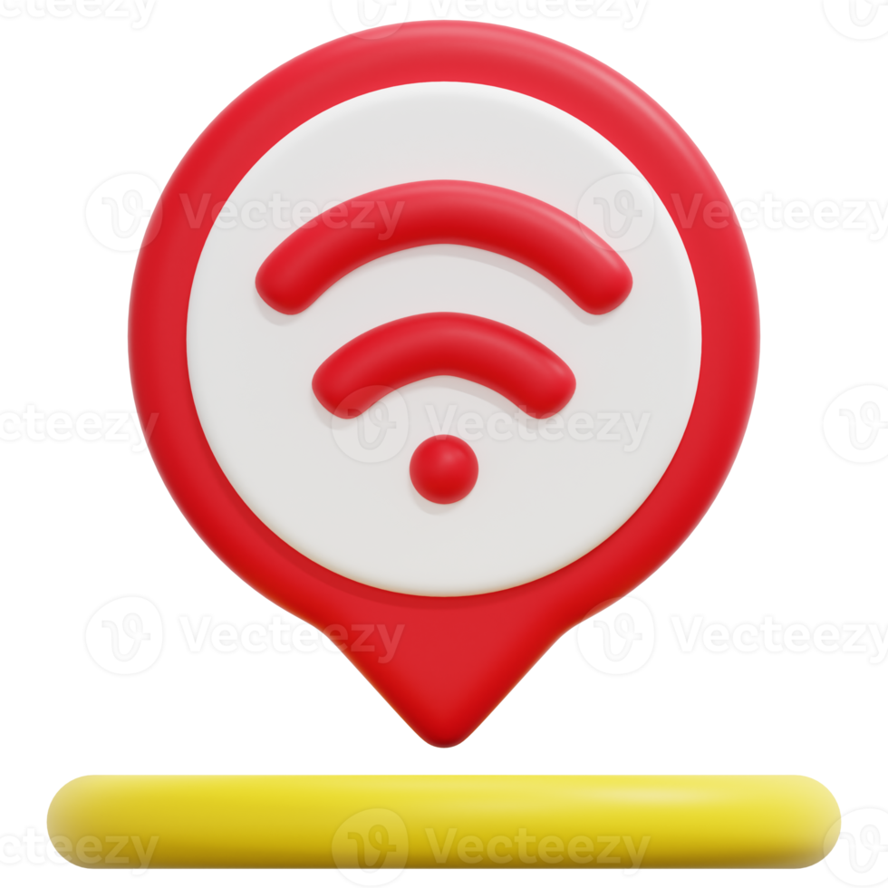 wifi 3d render icon illustration png