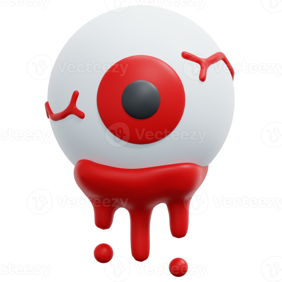 eyeball 3d render icon illustration png