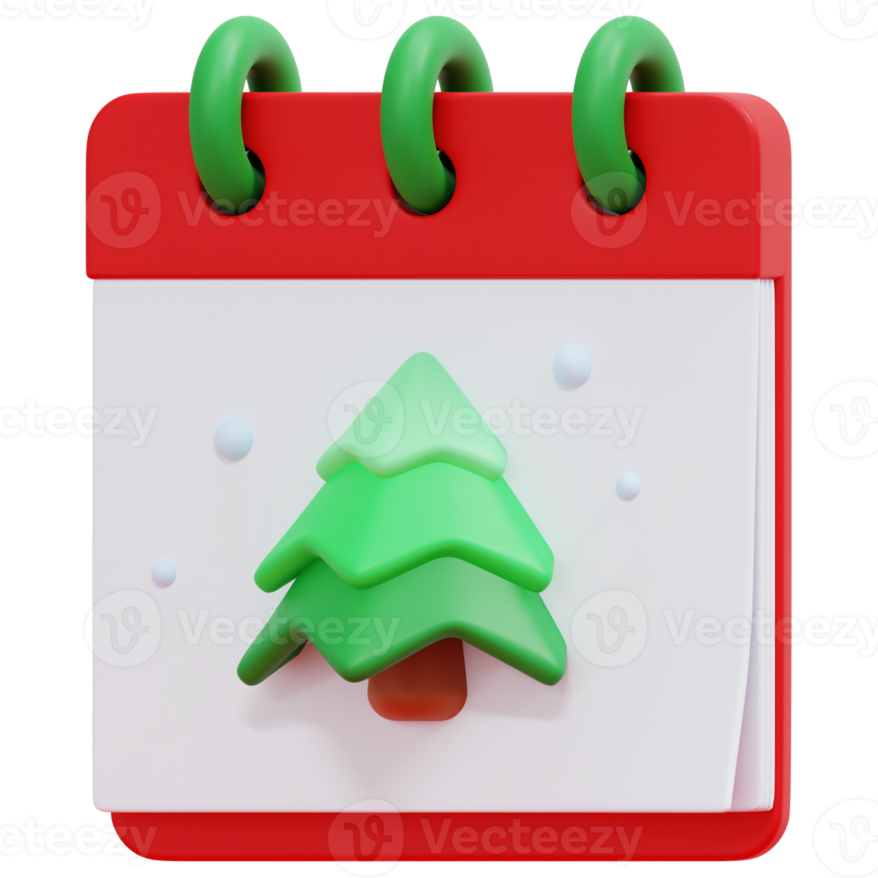 christmas day 3d render icon illustration png