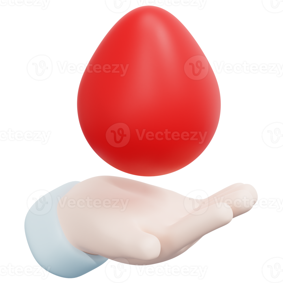 blood donation 3d render icon illustration png