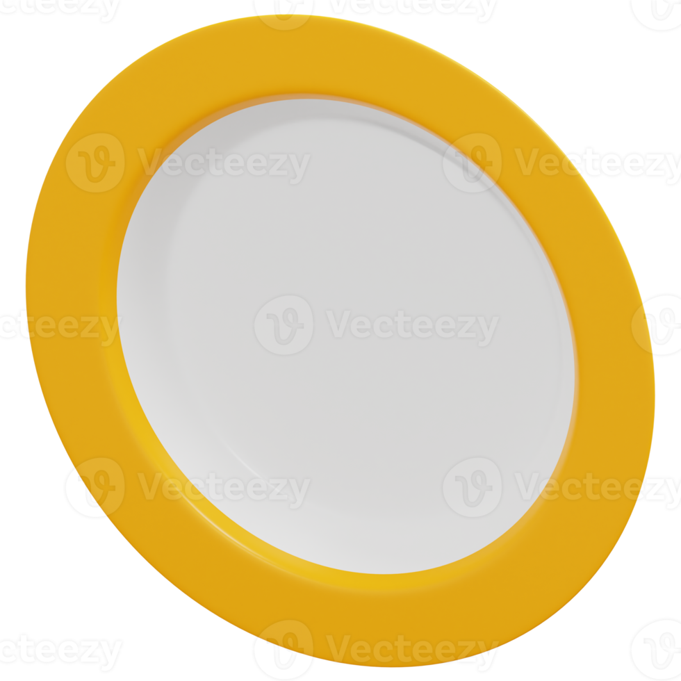 dish 3d render icon illustration png