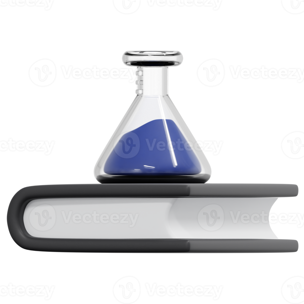 illustration de l'icône de rendu 3d de chimie png