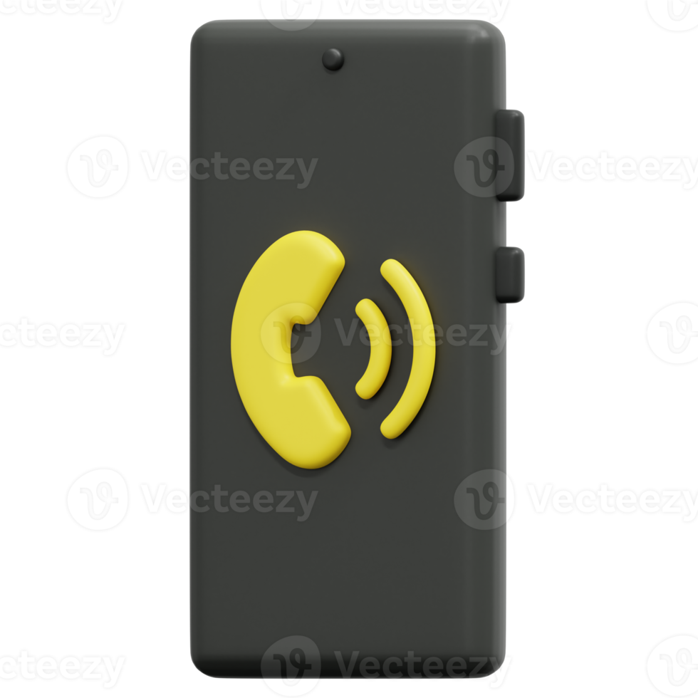 phone call 3d render icon illustration png