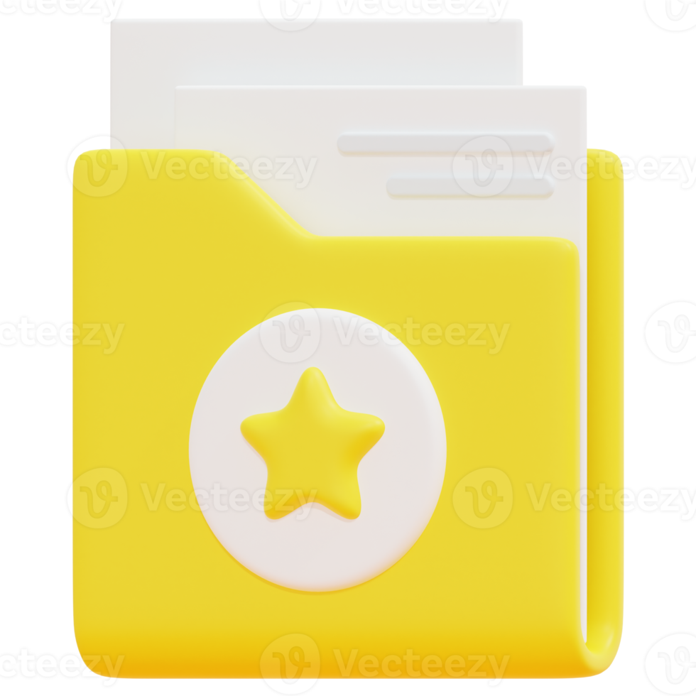 folder 3d render icon illustration png