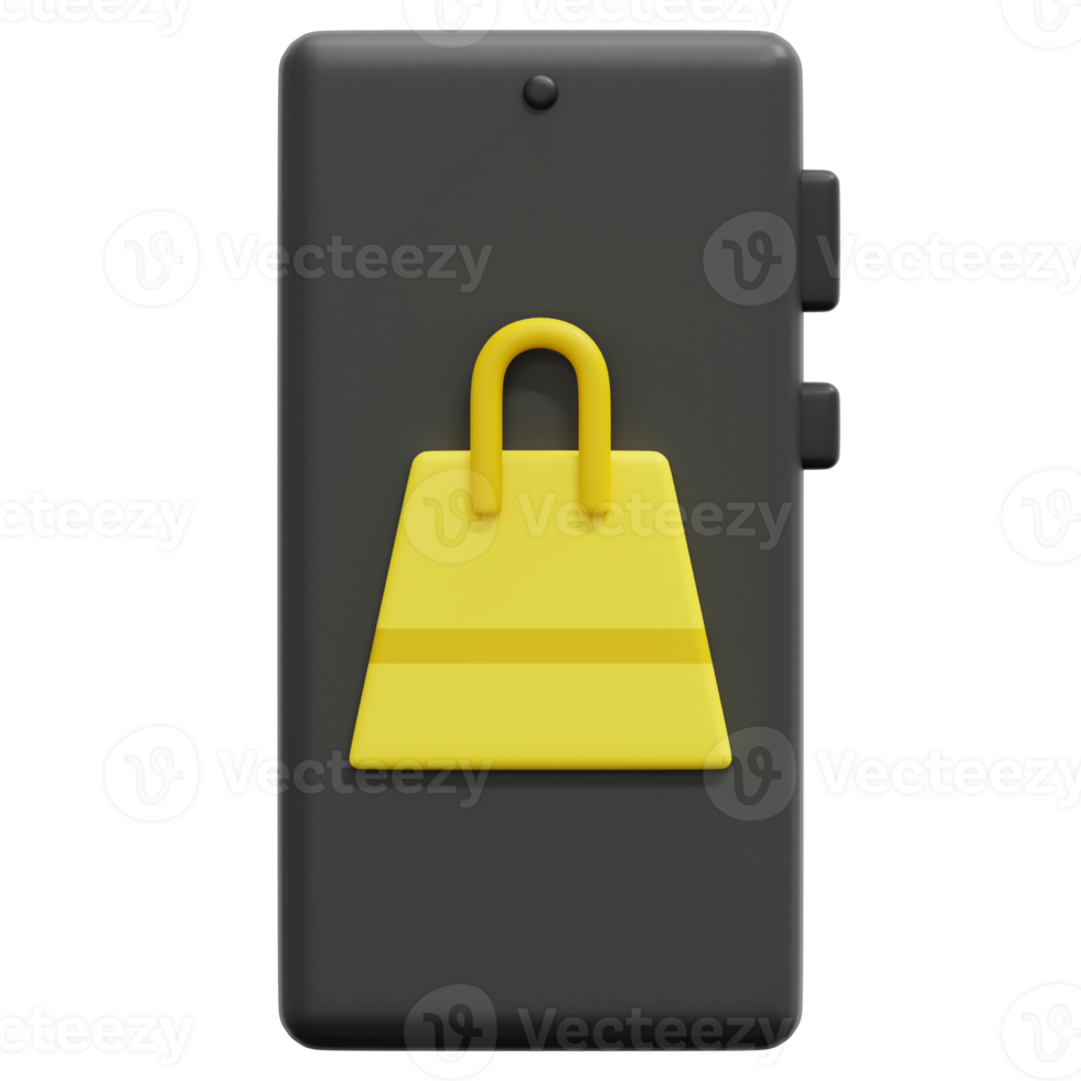 online shopping 3d render icon illustration png