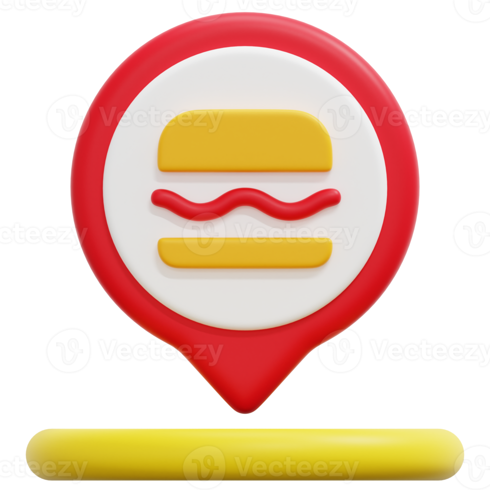 fast food 3d render icon illustration png