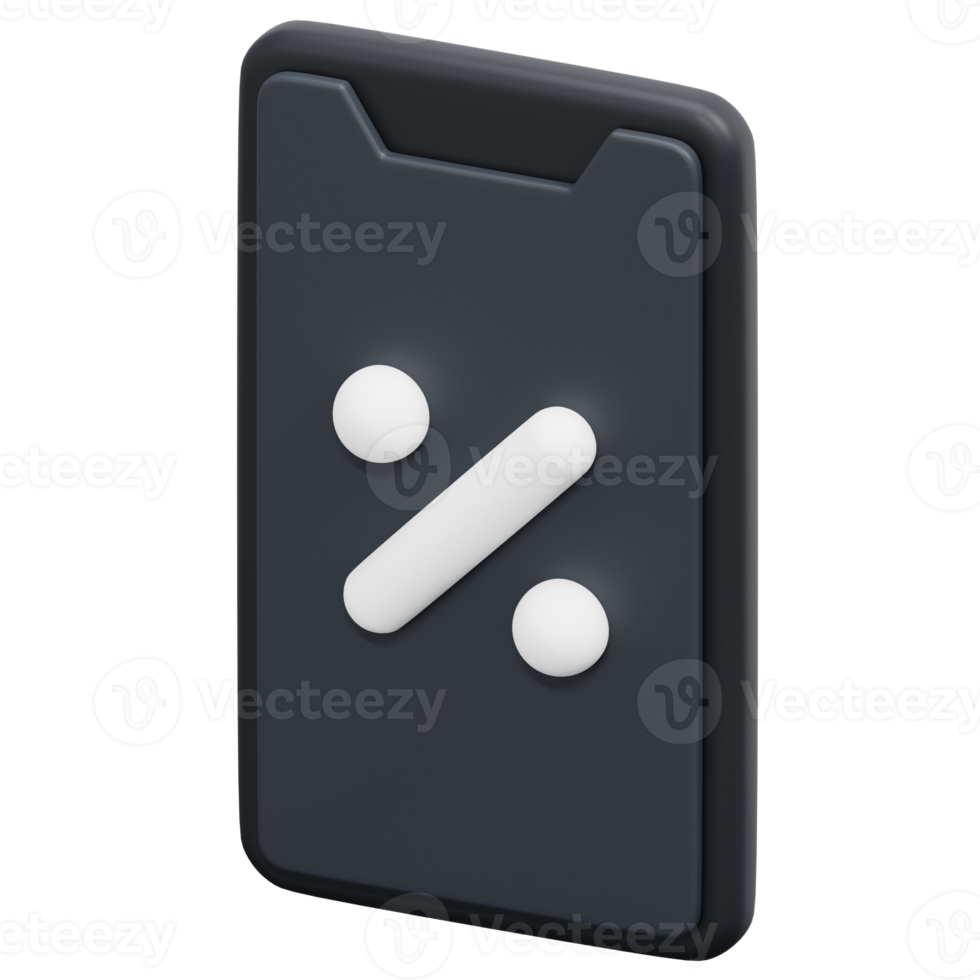 mobile phone 3d render icon illustration png