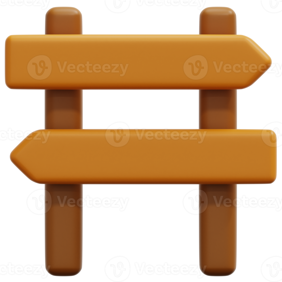 signpost 3d render icon illustration png