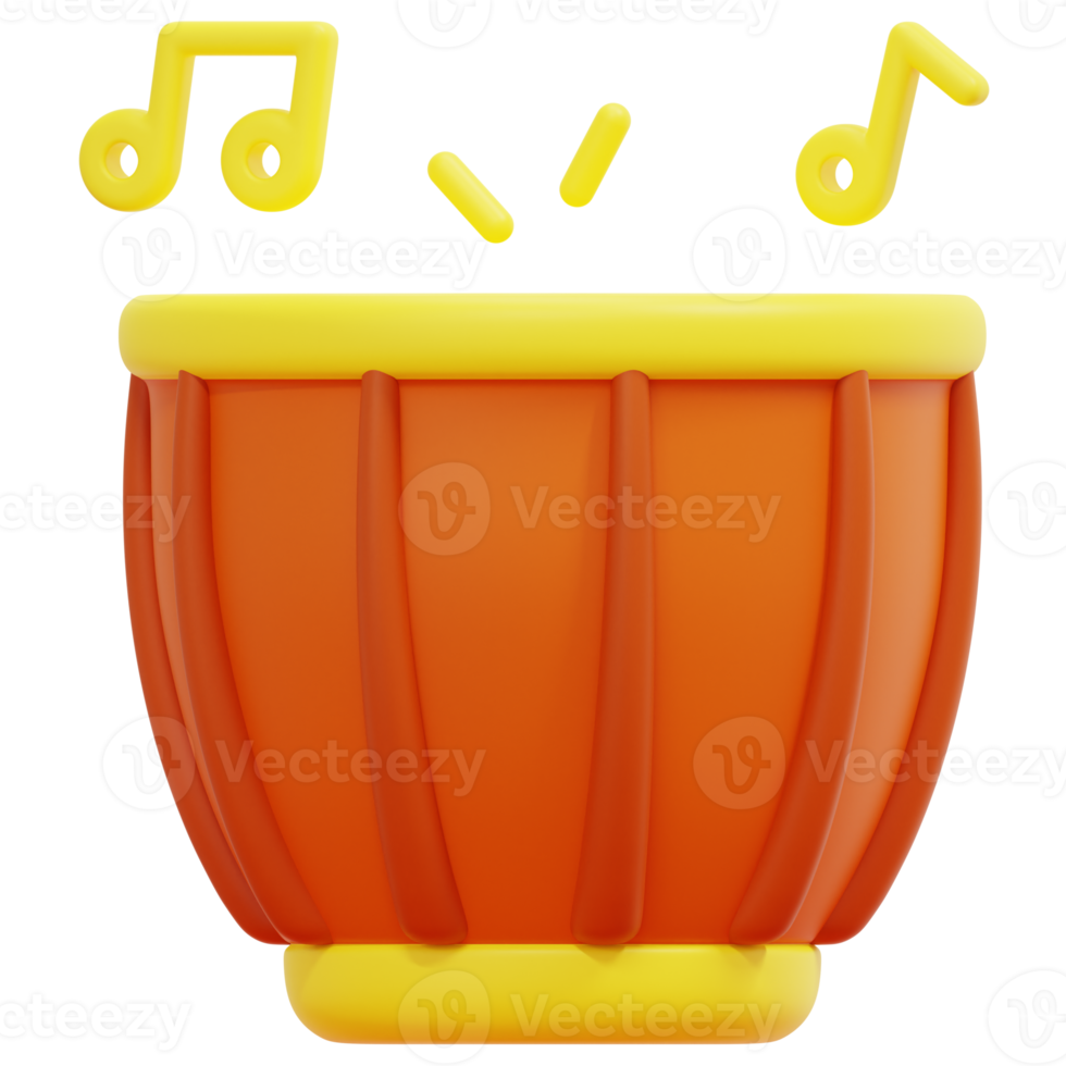 tabla 3d render icon illustration png
