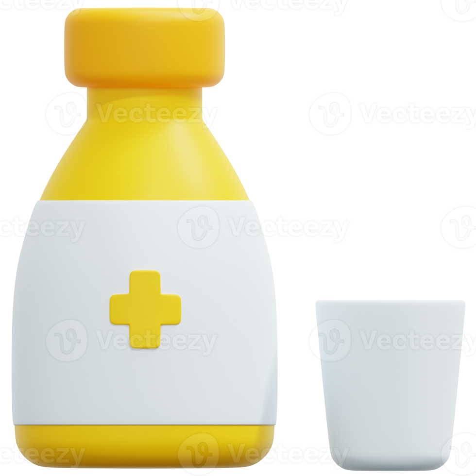 syrup 3d render icon illustration png