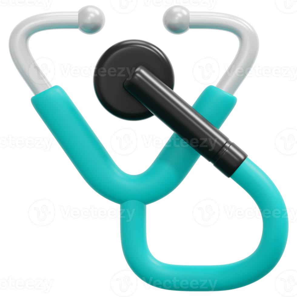 stethoscope 3d render icon illustration png