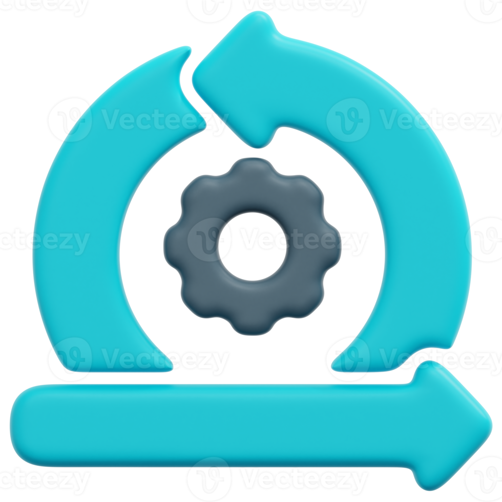 iteration 3d render icon illustration png