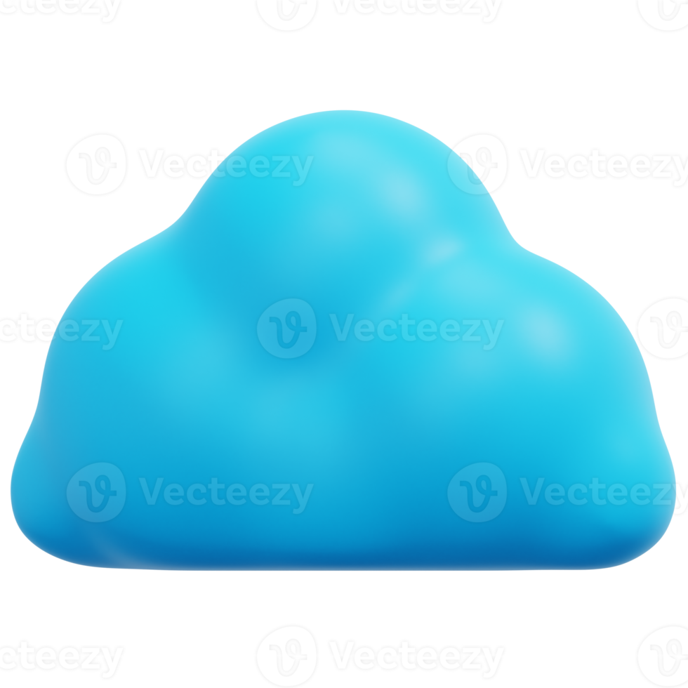 cloud 3d render icon illustration png