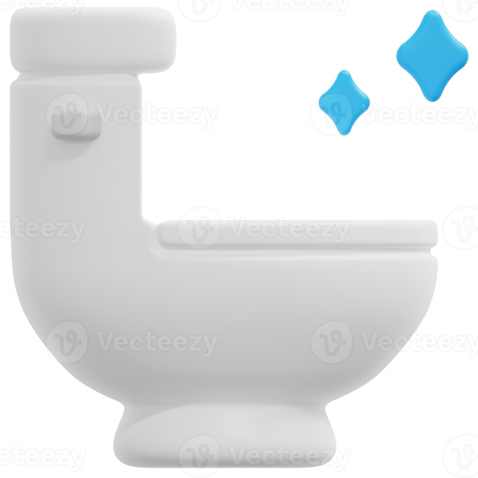 illustration de l'icône de rendu 3d des toilettes png