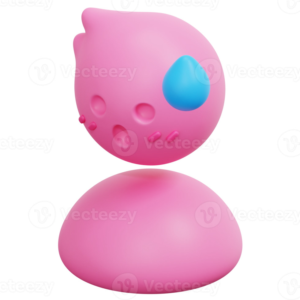 embarrassed 3d render icon illustration png