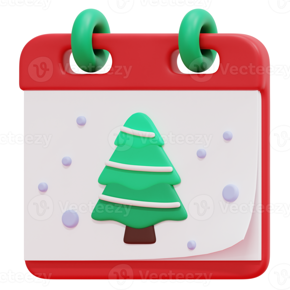 christmas day 3d render icon illustration png