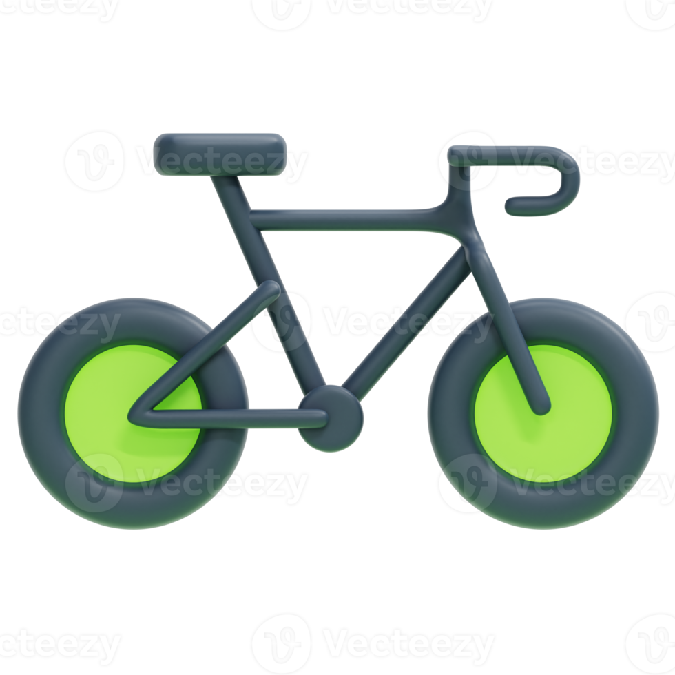 bicycle 3d render icon illustration png