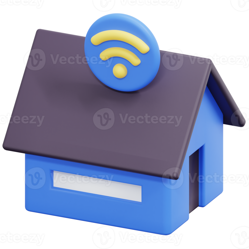 smart home 3d render icon illustration png