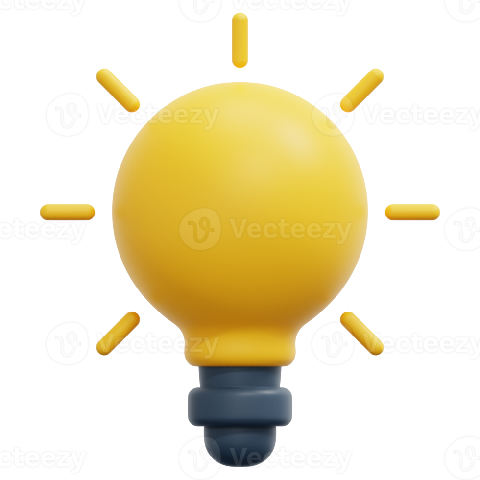 ideate 3d render icon illustration png