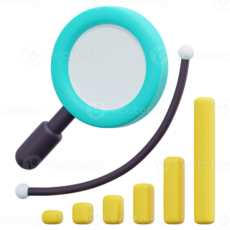 analysis 3d render icon illustration png