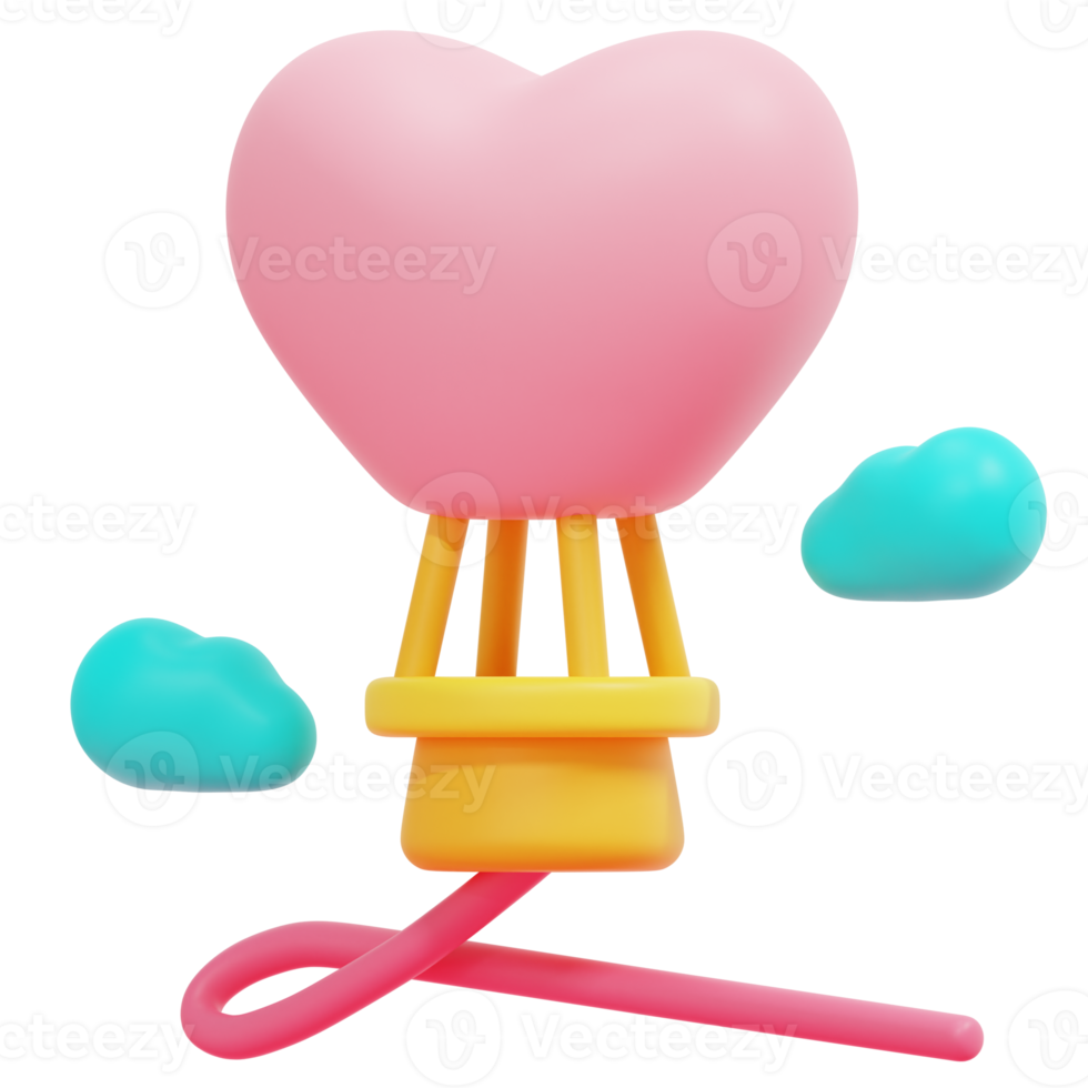 balloon 3d render icon illustration png