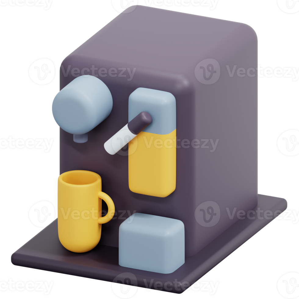 koffie machine 3d geven icoon illustratie png