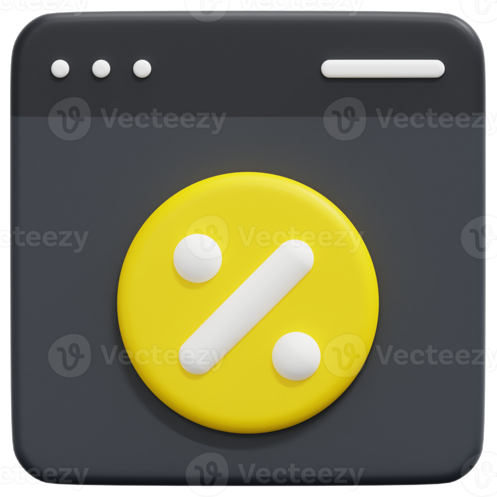 ilustração de ícone de renderização 3d com desconto online png