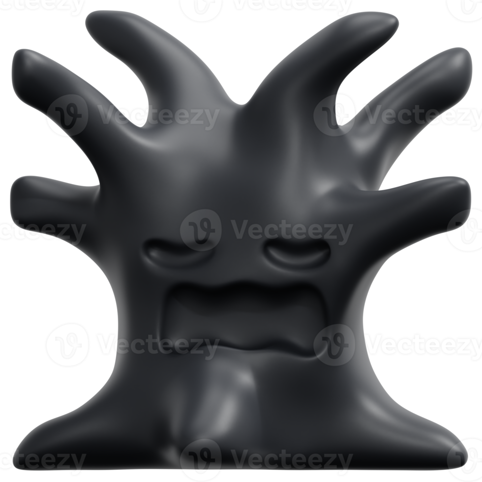 haunted 3d render icon illustration png