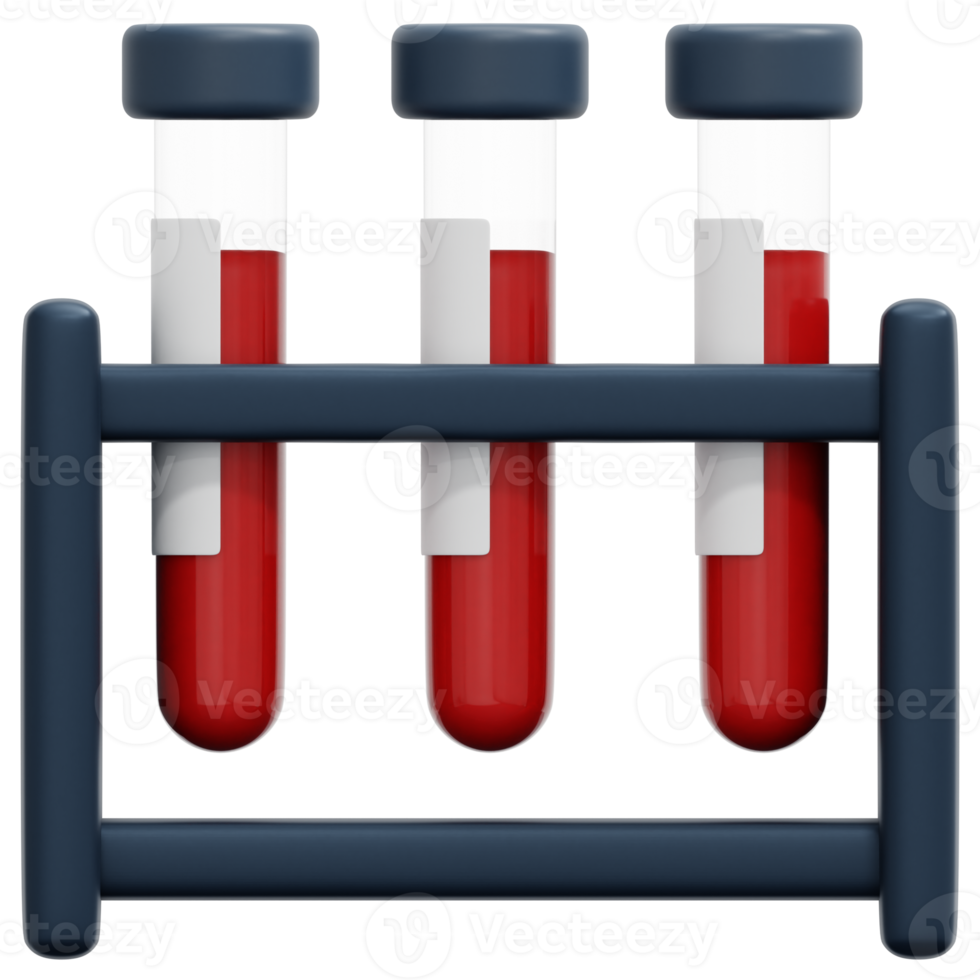 blood test 3d render icon illustration png