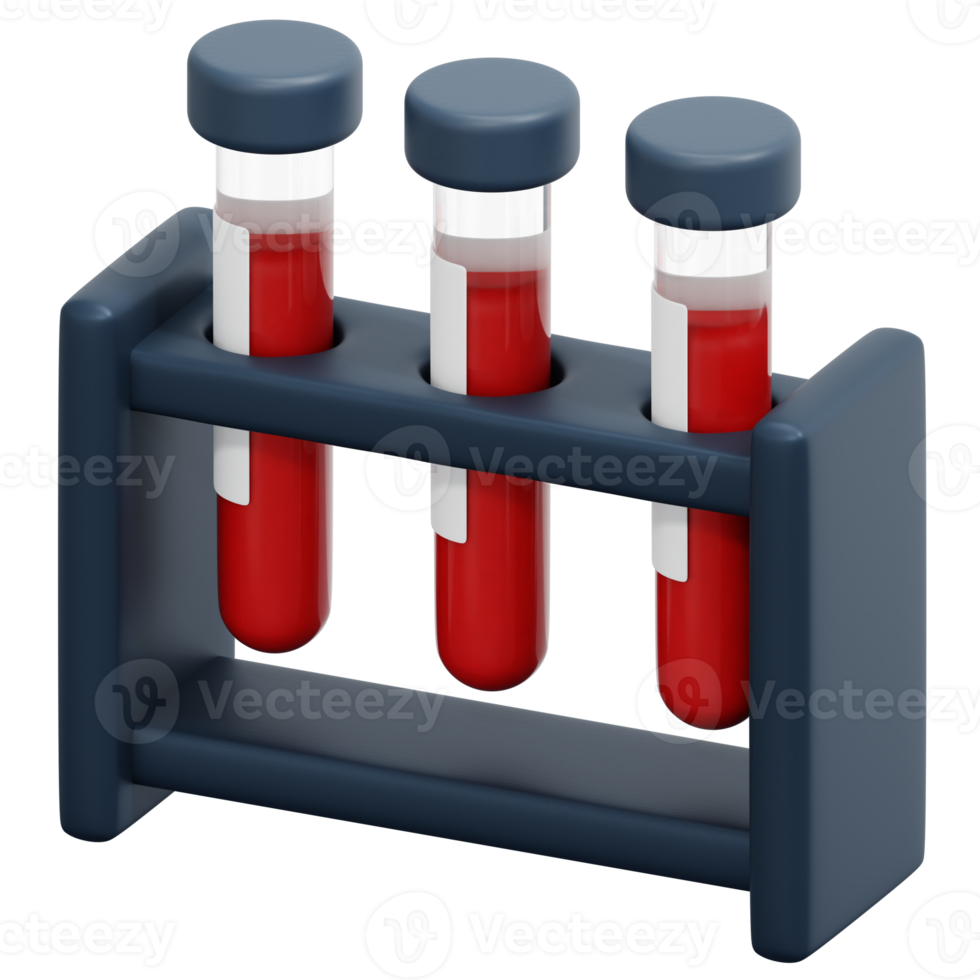 blood test 3d render icon illustration png