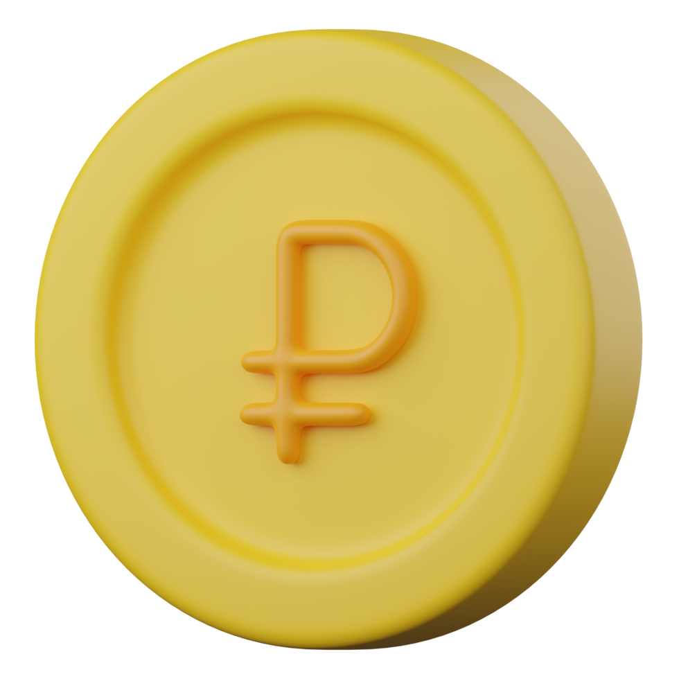 ruble coin 3d icon png