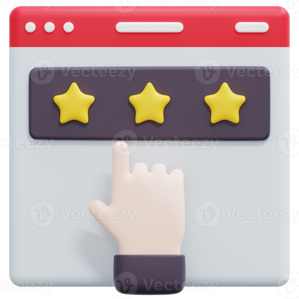 rating 3d render icon illustration png