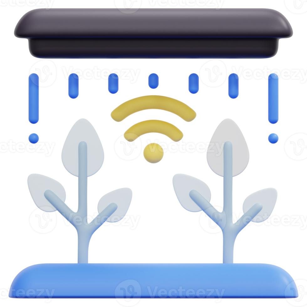 smart farm 3d render icon illustration png