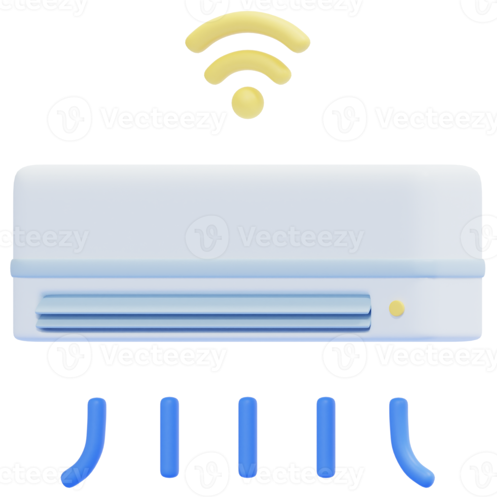 air conditioning 3d render icon illustration png