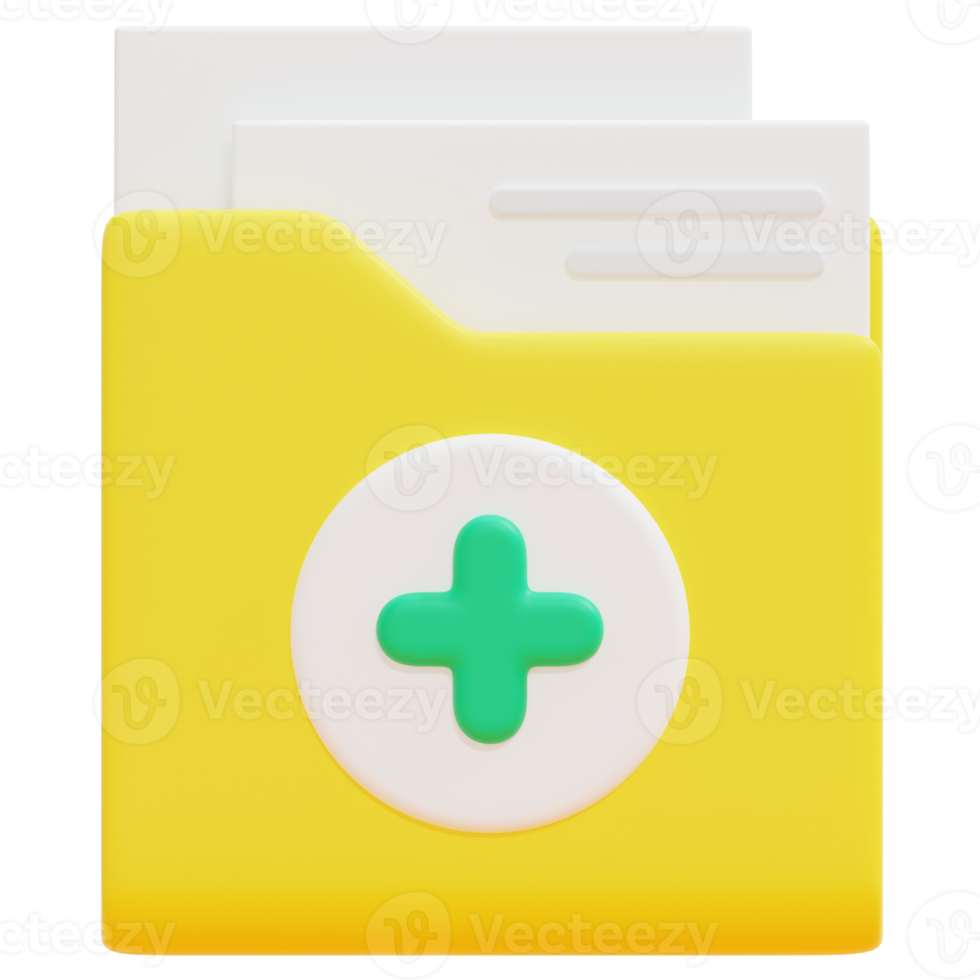 folder 3d render icon illustration png